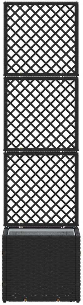 Sodo trelių vazonas Juodas 35 x 30 x 135 cm Metalas