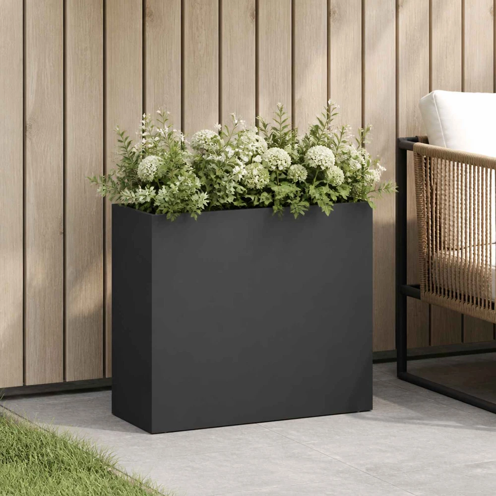 Sodo vazonas Juoda 50 x 20 x 40 cm Šaltai valcuotas plienas