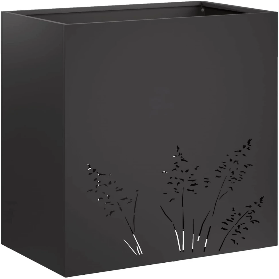 Sodo vazonas Juoda 50 x 30 x 49 cm Šaltai valcuotas plienas