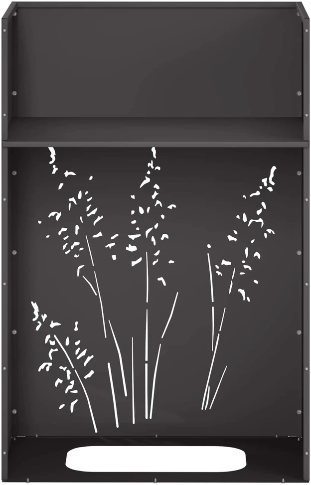 Sodo vazonas Juoda 50 x 30 x 75 cm Šaltai valcuotas plienas