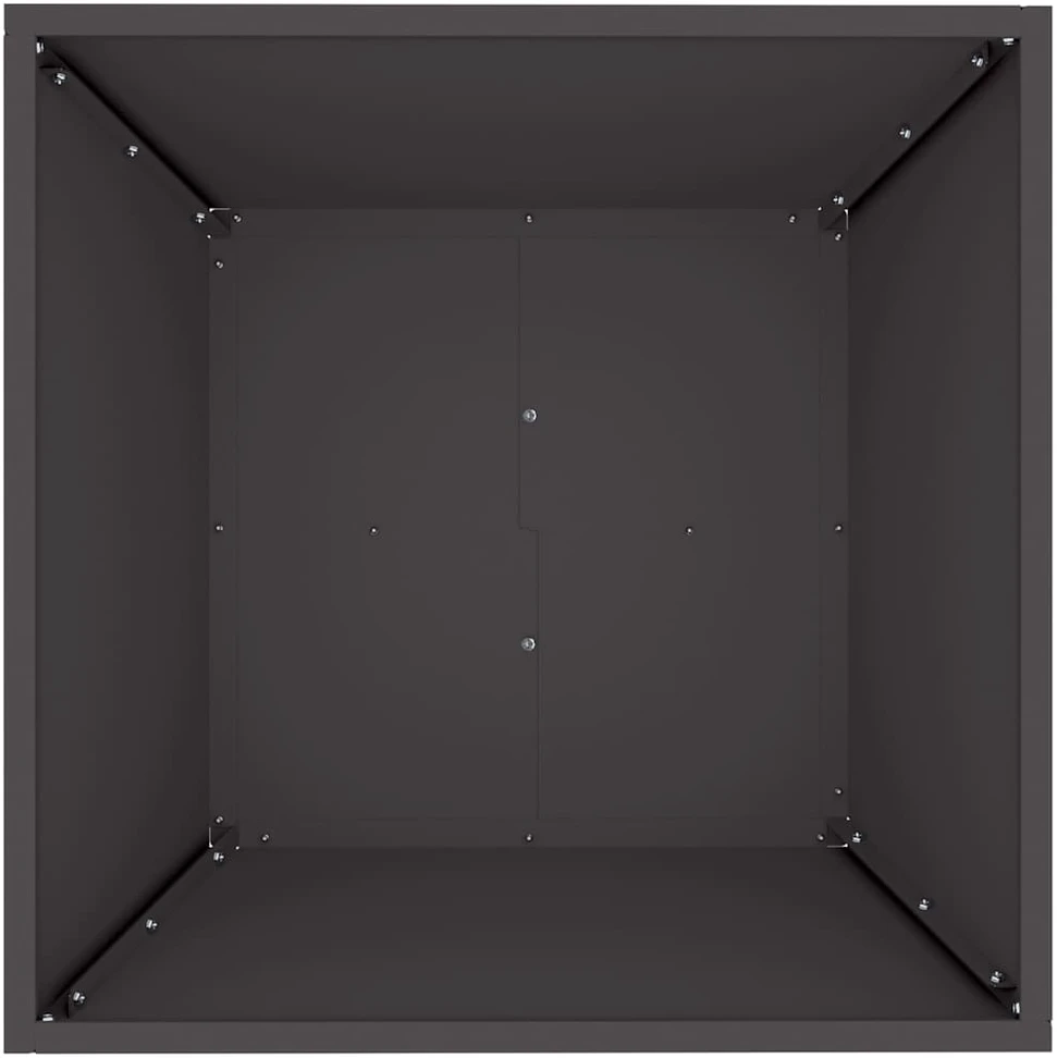 Sodo vazonas Juoda 50 x 50 x 15 cm Šaltai valcuotas plienas