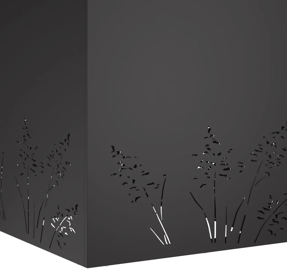 Sodo vazonas Juoda 50 x 50 x 49 cm Šaltai valcuotas plienas