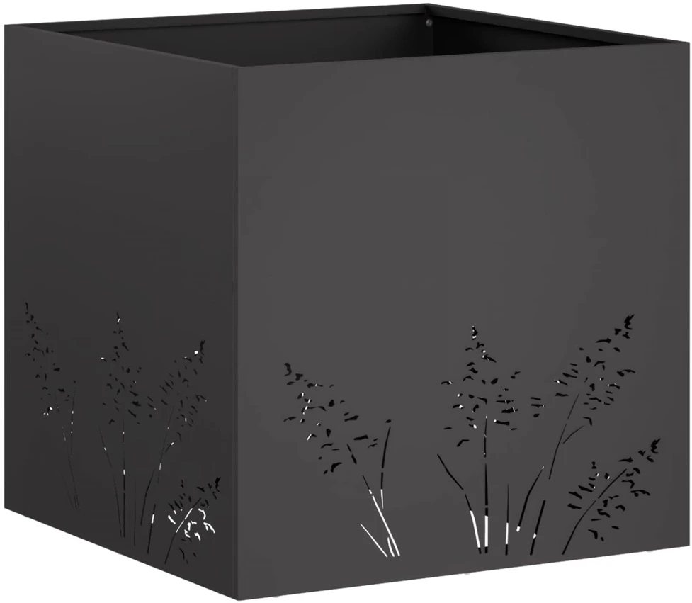 Sodo vazonas Juoda 50 x 50 x 49 cm Šaltai valcuotas plienas