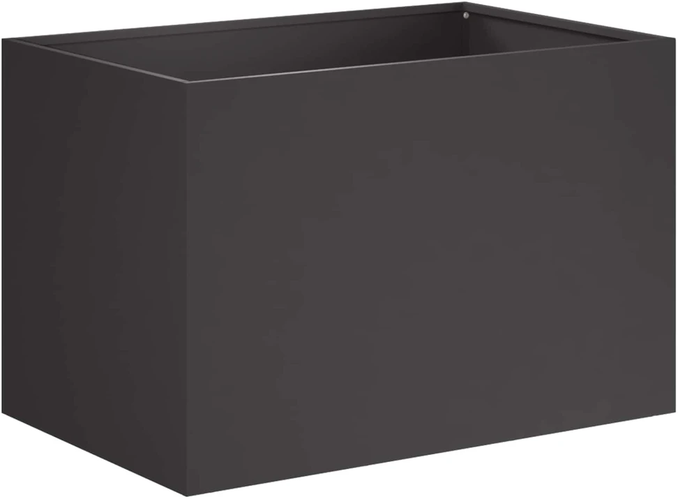 Sodo vazonas Juoda 60 x 40 x 40 cm Šaltai valcuotas plienas