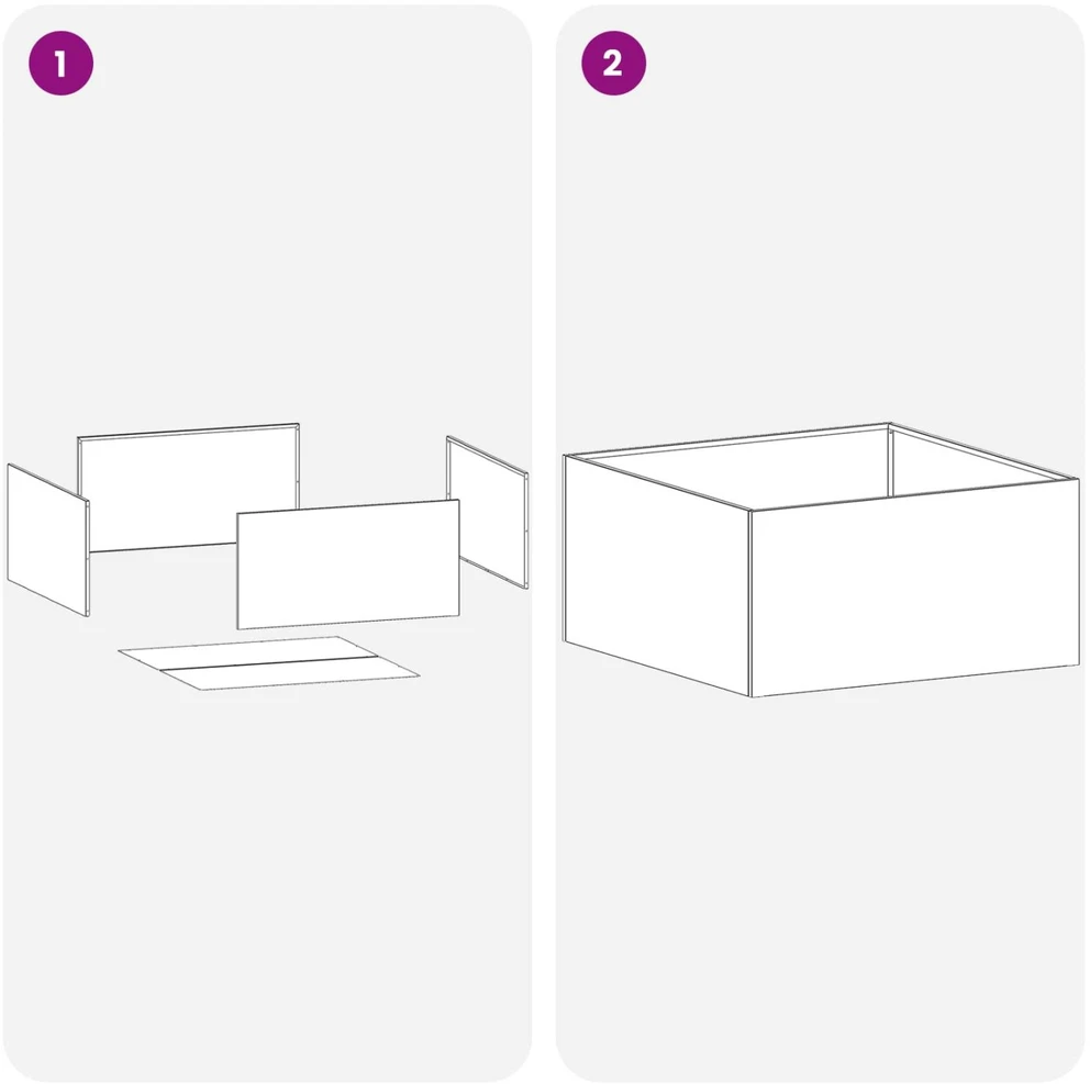 Sodo vazonas Juoda 60 x 60 x 30 cm Šaltai valcuotas plienas