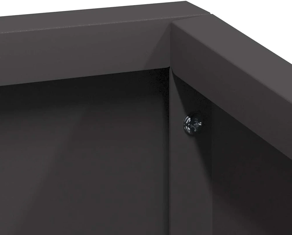 Sodo vazonas Juoda 60 x 60 x 50 cm Šaltai valcuotas plienas