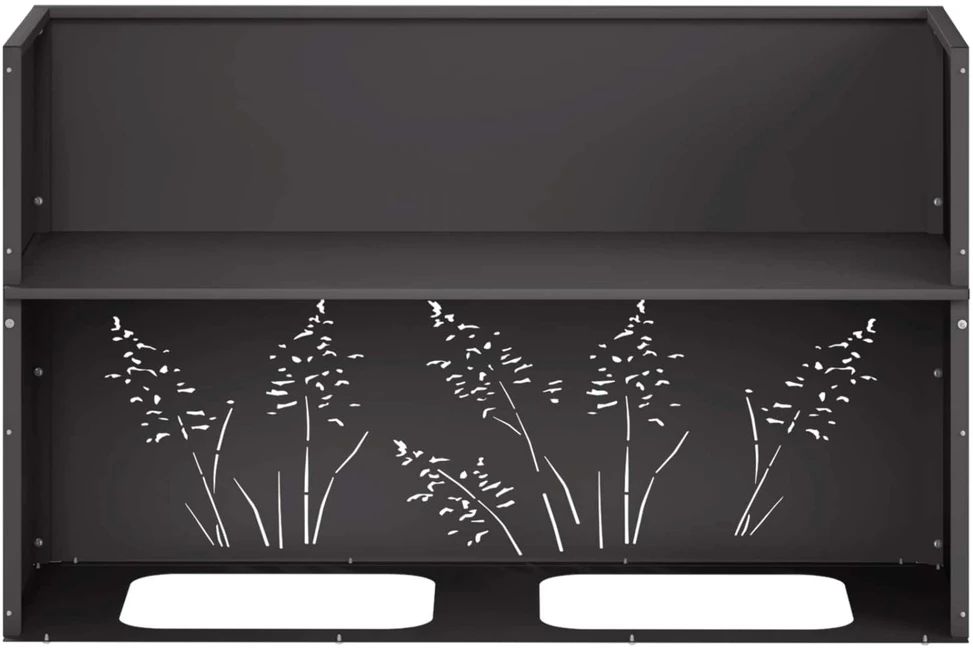 Sodo vazonas Juoda 80 x 20 x 49 cm Šaltai valcuotas plienas