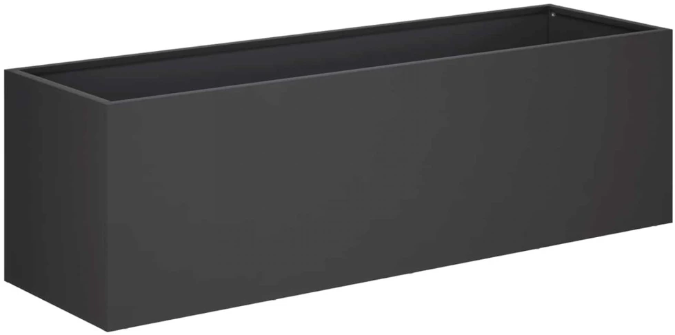 Sodo vazonas Juoda 80 x 30 x 30 cm Šaltai valcuotas plienas