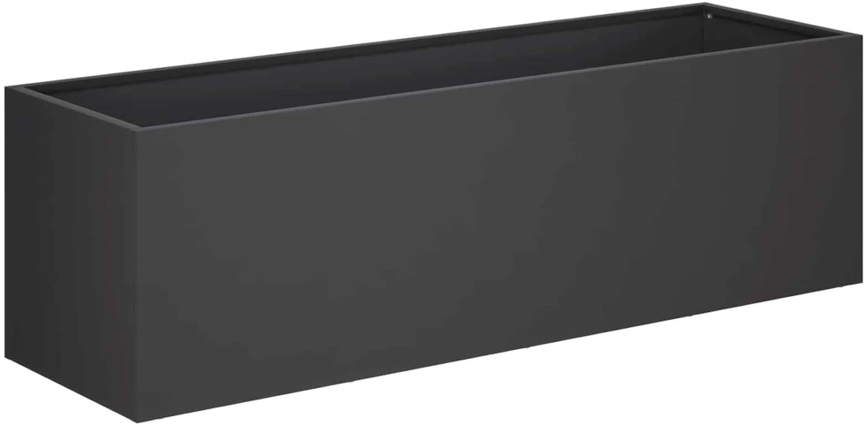 Sodo vazonas Juoda 80 x 30 x 30 cm Šaltai valcuotas plienas