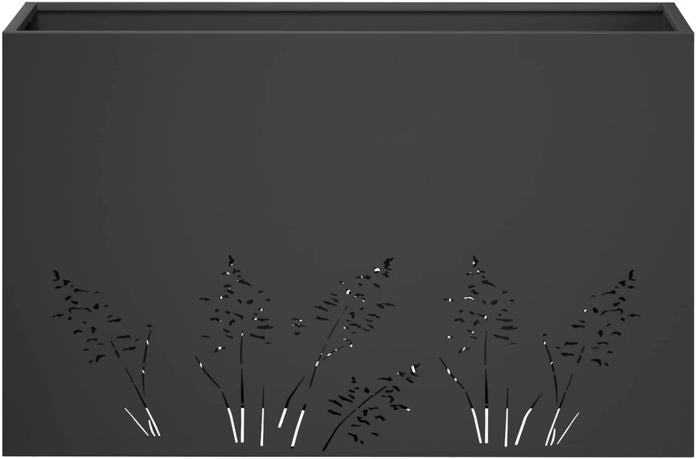 Sodo vazonas Juoda 80 x 30 x 49 cm Šaltai valcuotas plienas