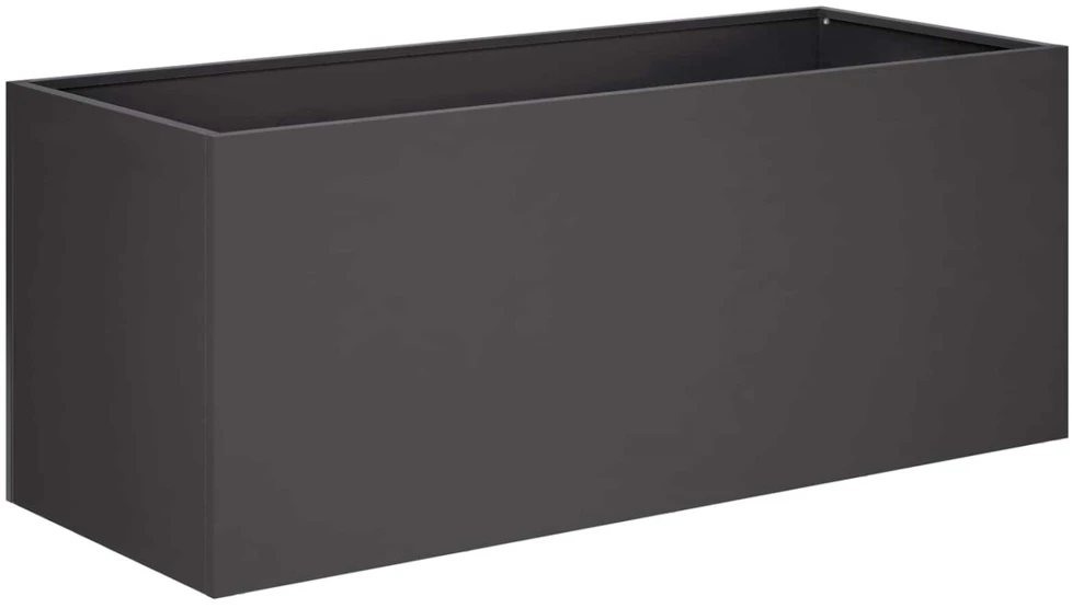 Sodo vazonas Juoda 80 x 40 x 40 cm Šaltai valcuotas plienas