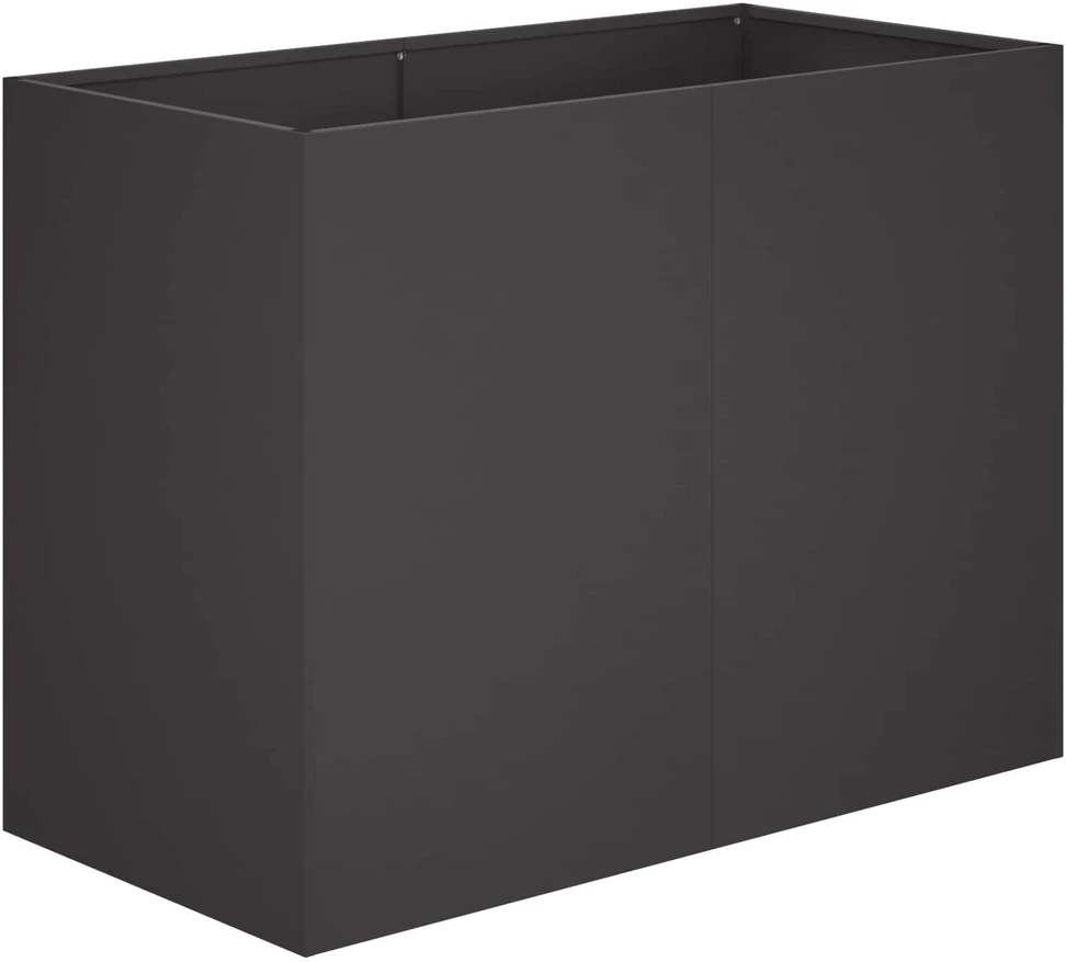 Sodo vazonas Juoda 80 x 40 x 60 cm Šaltai valcuotas plienas