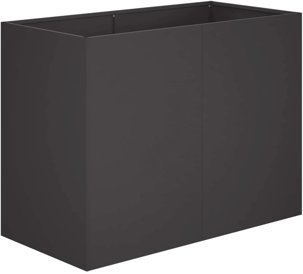 Sodo vazonas Juoda 80 x 40 x 60 cm Šaltai valcuotas plienas