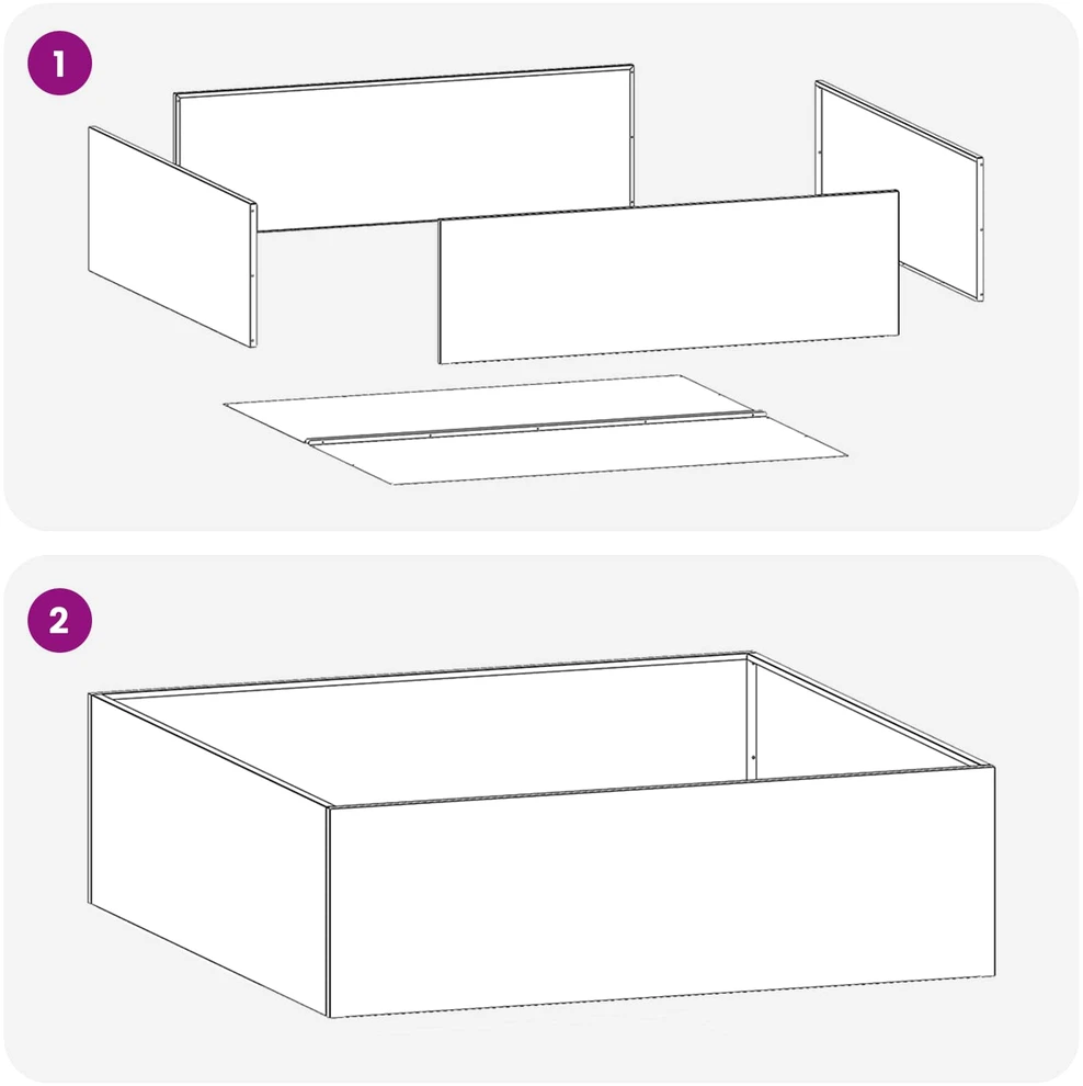 Sodo vazonas Juoda 80 x 80 x 30 cm Šaltai valcuotas plienas