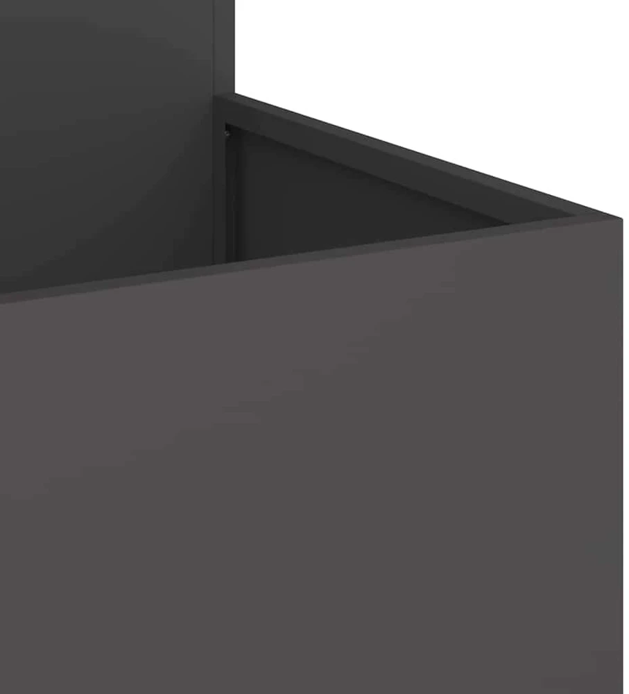 Sodo vazonas Juoda 80 x 80 x 60 cm Plienas