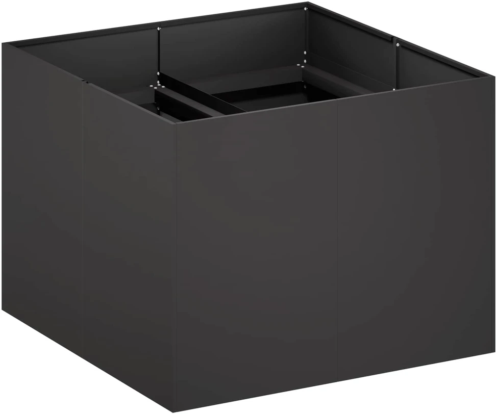 Sodo vazonas Juoda 80 x 80 x 60 cm Šaltai valcuotas plienas