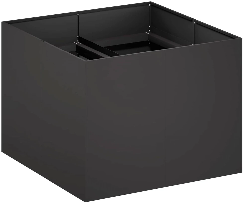 Sodo vazonas Juoda 80 x 80 x 60 cm Šaltai valcuotas plienas