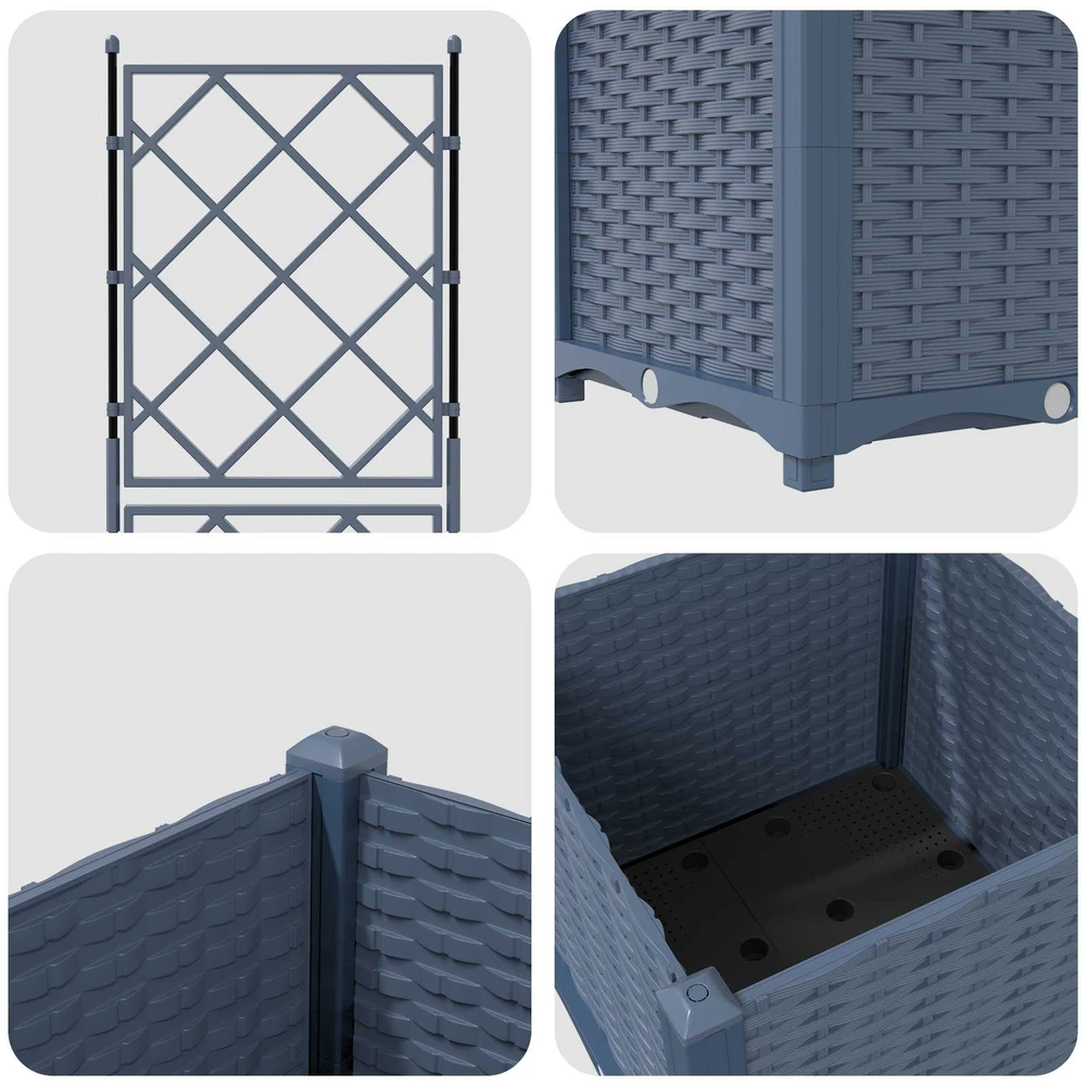 Sodo vazonas Pilka 40 x 40 x 143 cm PP