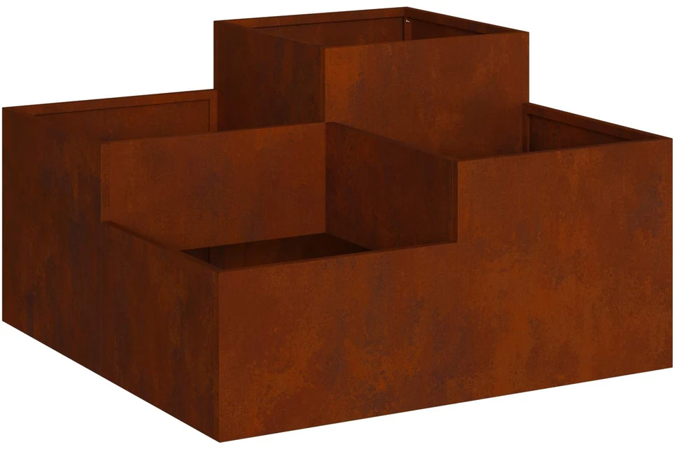 Sodo vazonas Rūdijanti 100 x 100 x 48 cm