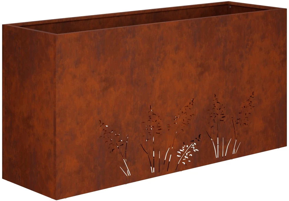 Sodo vazonas Rūdijanti 100 x 30 x 49 cm