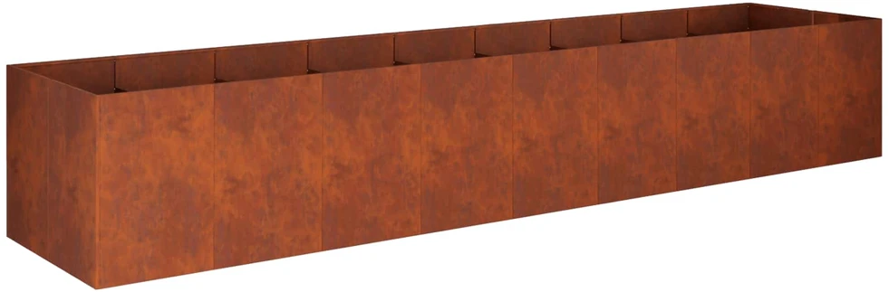 Sodo vazonas Rūdijanti 360 x 80 x 60 cm