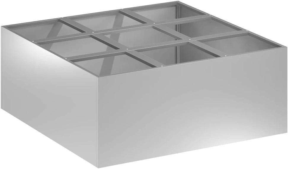 Sodo vazonas Sidabrinė 100 x 100 x 20 cm Galvanizuotas plienas
