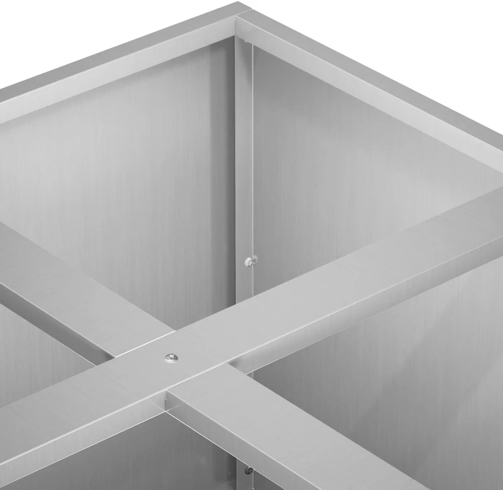 Sodo vazonas Sidabrinė 100 x 100 x 40 cm Galvanizuotas plienas