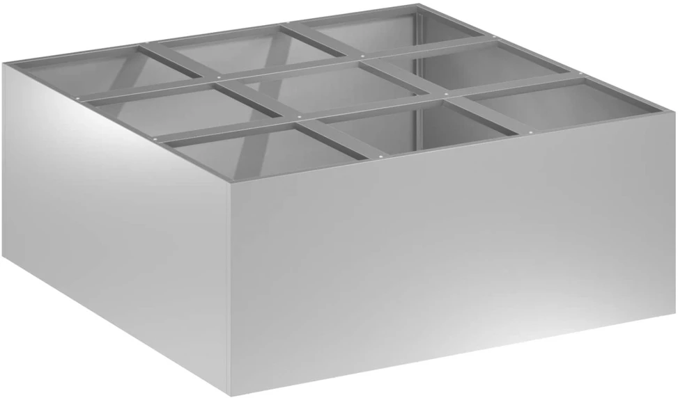 Sodo vazonas Sidabrinė 100 x 100 x 50 cm Galvanizuotas plienas