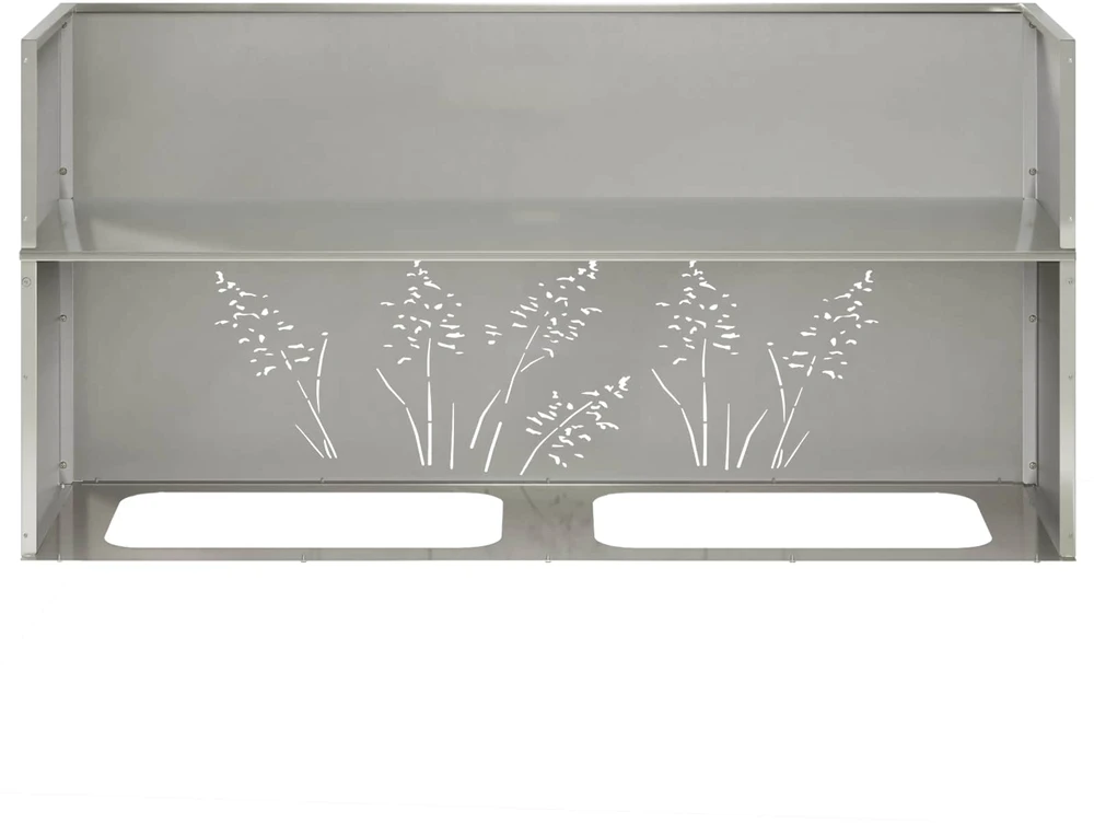 Sodo vazonas Sidabrinė 100 x 30 x 49 cm Nerūdijantis plienas