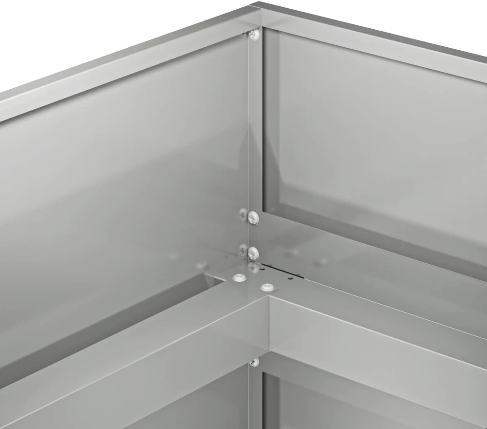 Sodo vazonas Sidabrinė 200 x 40 x 60 cm Galvanizuotas plienas