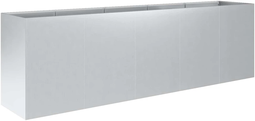 Sodo vazonas Sidabrinė 200 x 40 x 60 cm Galvanizuotas plienas