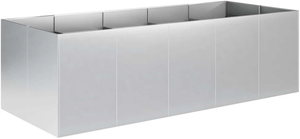 Sodo vazonas Sidabrinė 200 x 80 x 60 cm Galvanizuotas plienas