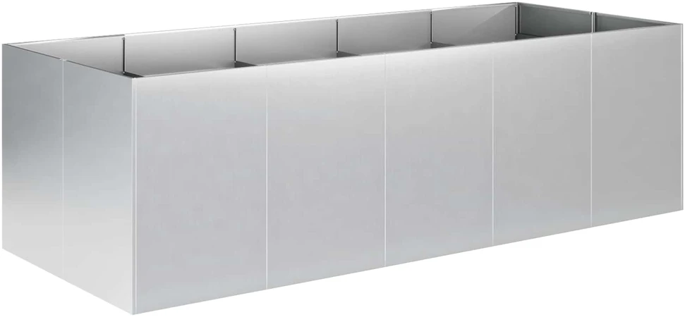 Sodo vazonas Sidabrinė 200 x 80 x 60 cm Galvanizuotas plienas