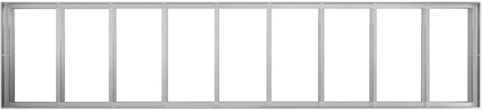 Sodo vazonas Sidabrinė 360 x 80 x 60 cm Galvanizuotas plienas