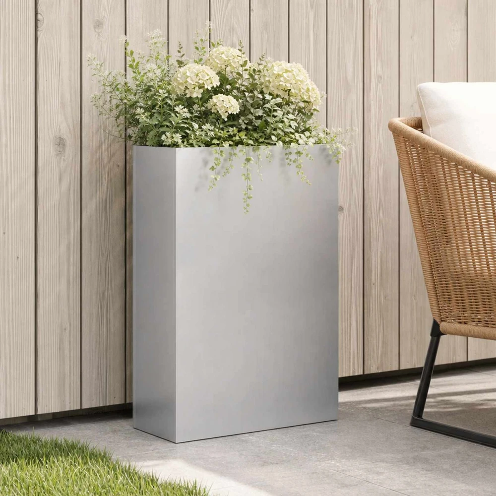 Sodo vazonas Sidabrinė 50 x 20 x 75 cm Galvanizuotas plienas