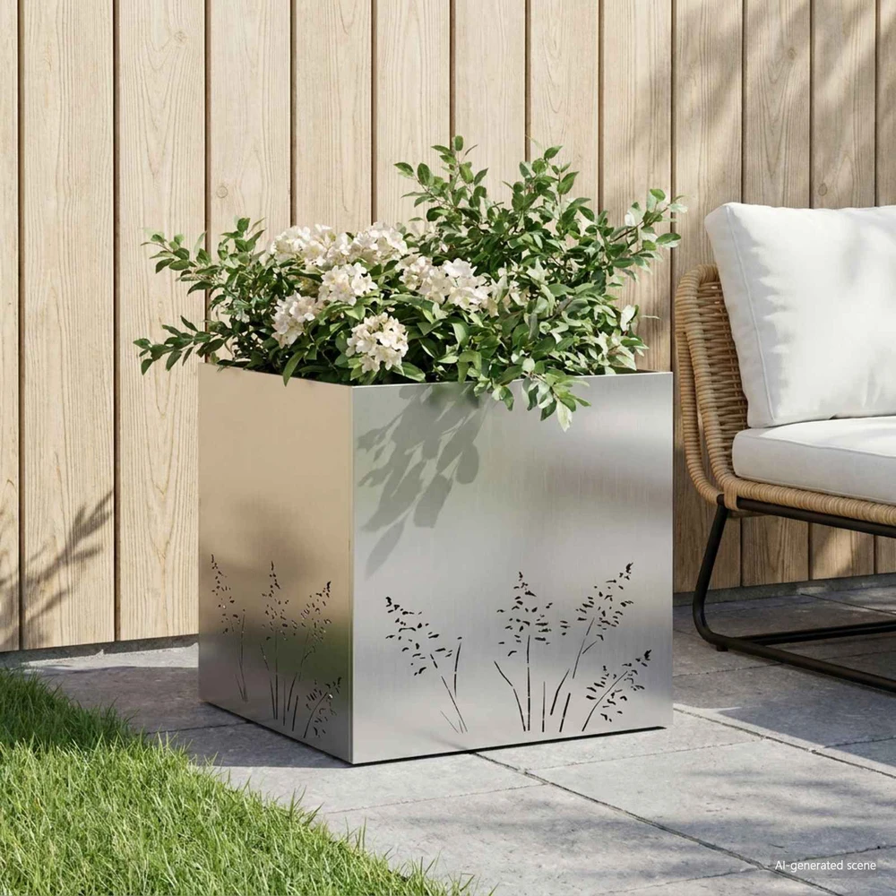 Sodo vazonas Sidabrinė 50 x 50 x 49 cm Galvanizuotas plienas