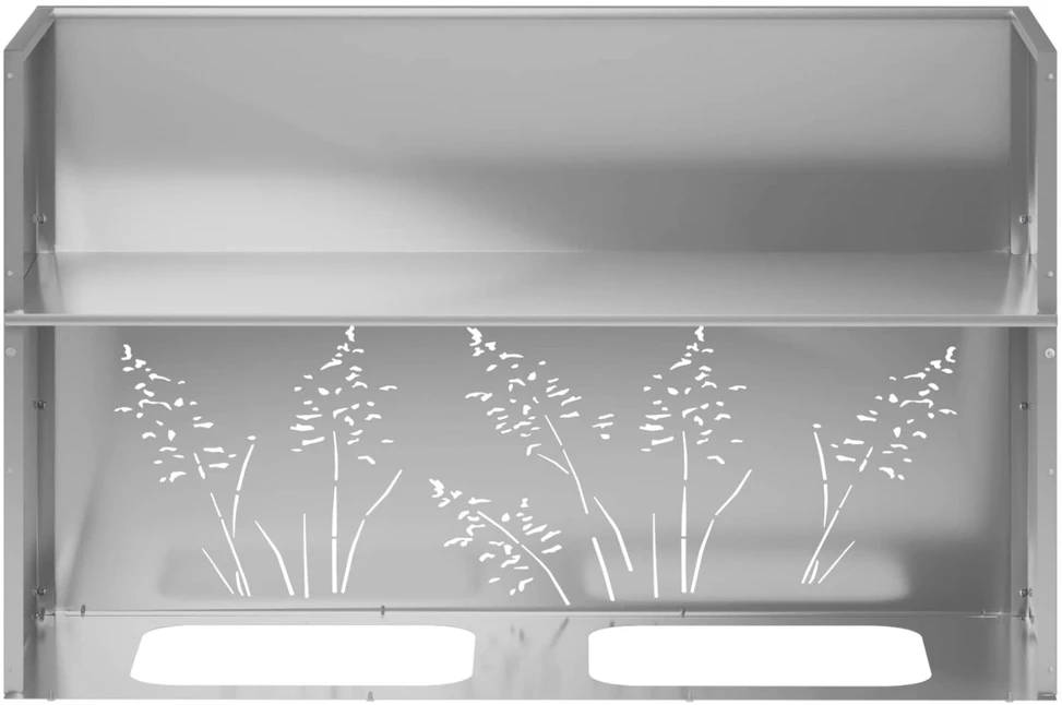 Sodo vazonas Sidabrinė 80 x 20 x 49 cm Galvanizuotas plienas