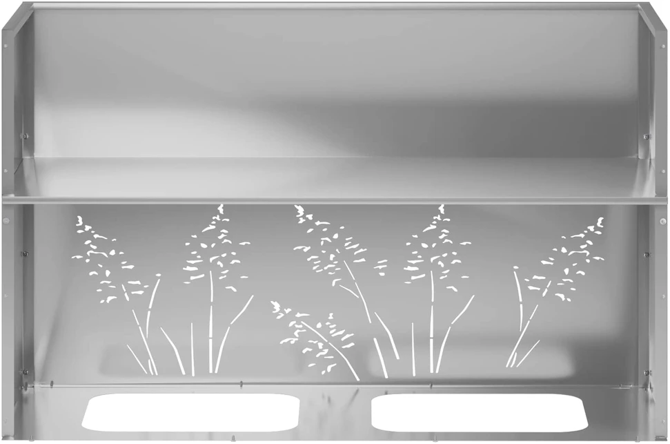 Sodo vazonas Sidabrinė 80 x 30 x 49 cm Galvanizuotas plienas