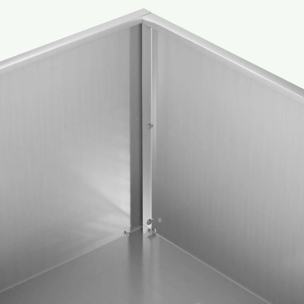 Sodo vazonas Sidabrinė 80 x 80 x 30 cm Galvanizuotas plienas