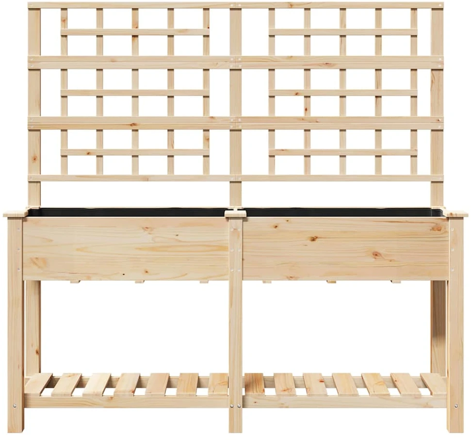 Sodo vazonas Smėlio 161 x 46 x 152,5 cm Kietasis pušinis medis