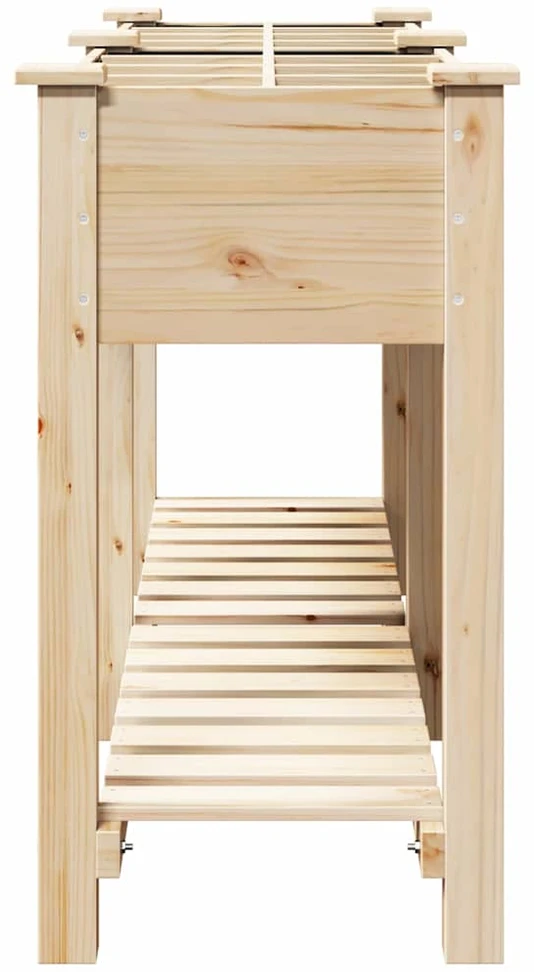 Sodo vazonas Smėlio 161,5 x 45 x 76,5 cm Kietasis pušinis medis