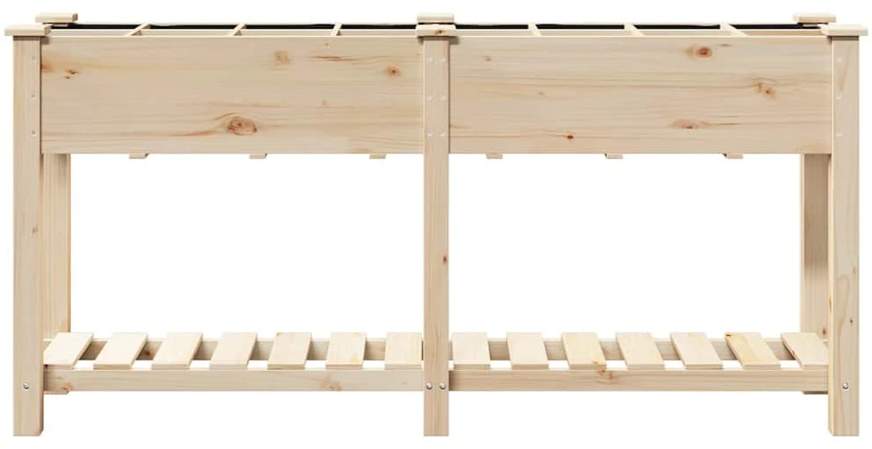 Sodo vazonas Smėlio 161,5 x 45 x 76,5 cm Kietasis pušinis medis
