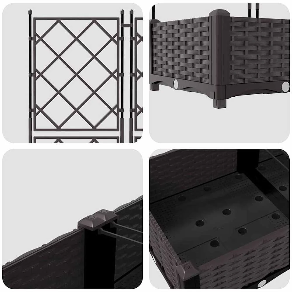 Sodo vazonas 5 vnt. Ruda 120 x 120 x 125,5 cm PP