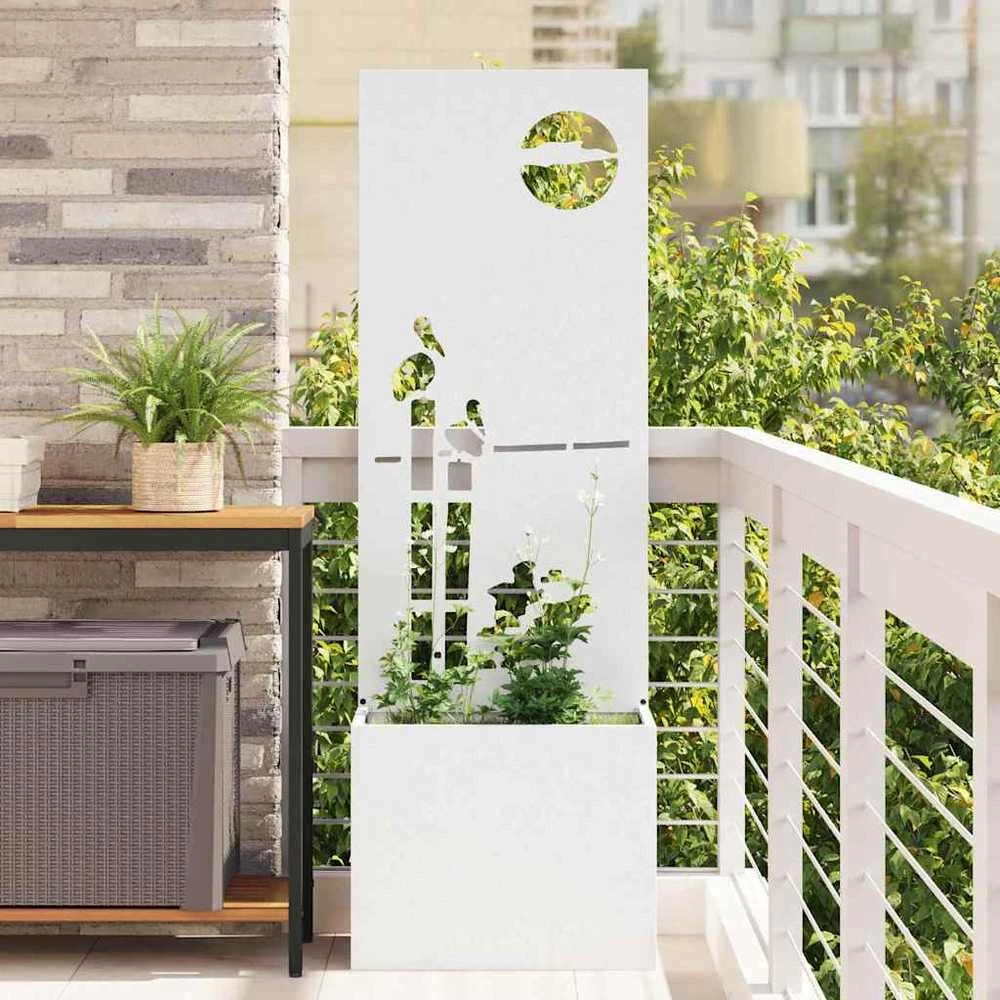 Sodo privatumo ekranas „Fretwork“ Balta 50 x 32 x 150 cm