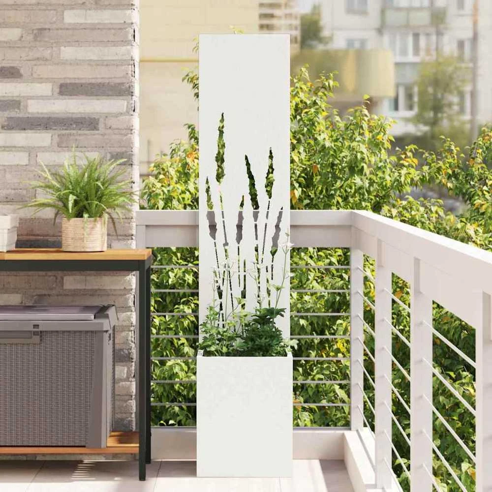Sodo privatumo ekranas „Fretwork“ Balta 32 x 32 x 150 cm