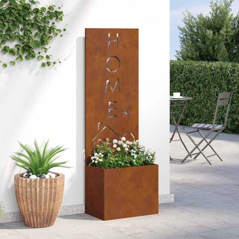 Sodo privatumo ekranas „Fretwork“ Rūdijanti 50 x 32 x 150 cm