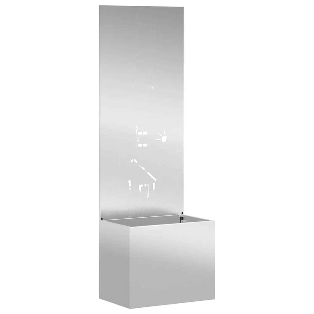 Sodo privatumo ekranas „Fretwork“ Sidabro 50 x 32 x 150 cm