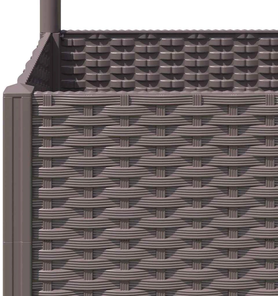 Sodo lovelis su treliažu, rudos spalvos, 120x40x136cm, PP