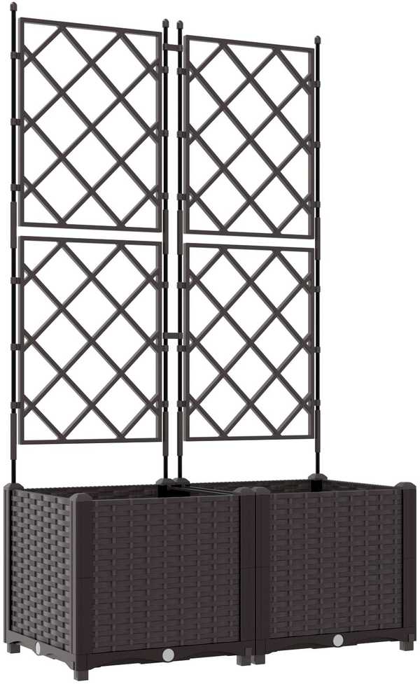 Sodo vazonas 2 vnt. Ruda 80 x 40 x 143 cm PP