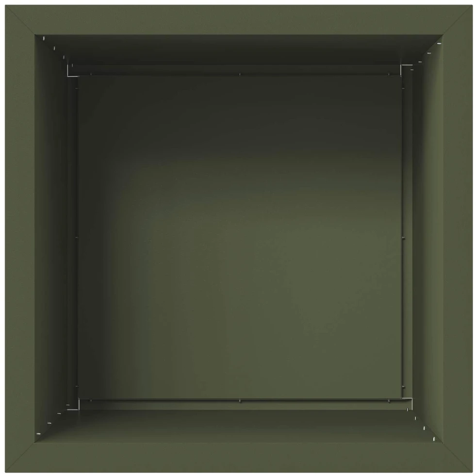 Sodo vazonas su LED 2 vnt. Alyvuogių žalia 50 x 50 x 48 cm